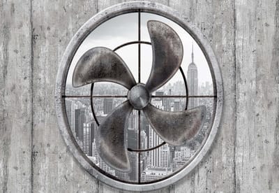 Fotobehang City Fan New York Empire State Skyline | XL - 208cm x 146cm | 130g/m2 Vlies
