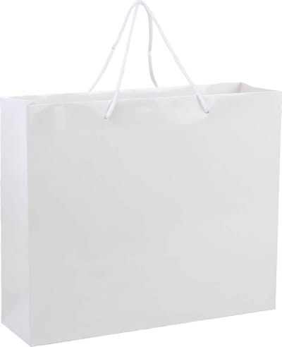 10x cadeautasjes Wit A3 - 42x12x35cm