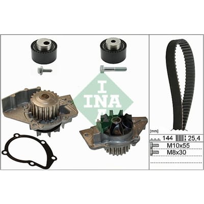 Schaeffler Ina Waterpomp+distributieriem set INA 530 0235 30