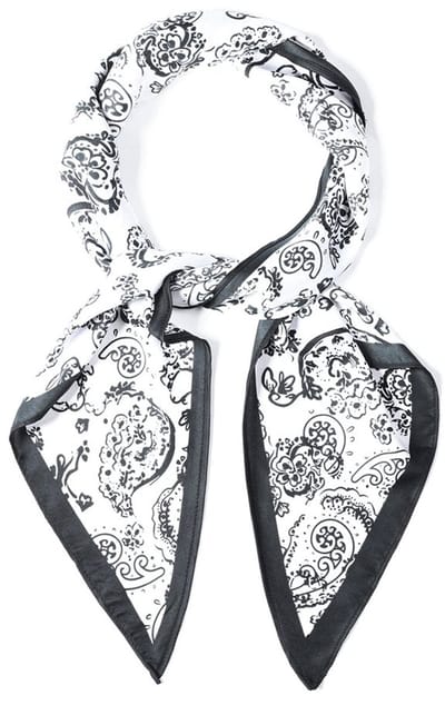 Bijoutheek Sjaal (Fashion) Driehoek Zijdezacht Paisley Black