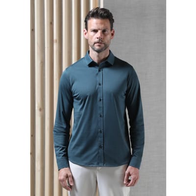 Gabbiano - Heren Overhemd - Tone - 333510 - 5001 Forest Green