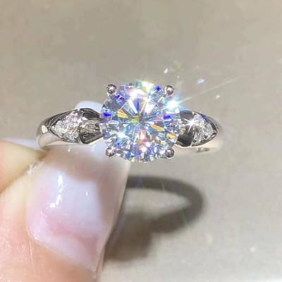 Mode Klauw Ontwerp Damesring Luxe Zilverkleurige Micro Gezet Kristal Zirconia Ring Elegante Bruiloft Verloving Sieraden Cadeaus 10 gray