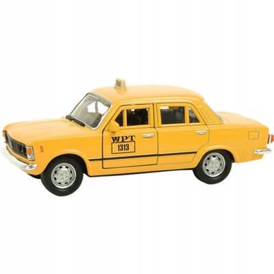 Welly Fiat 125p Taxi Modelauto 1:34 Oranje Metaal