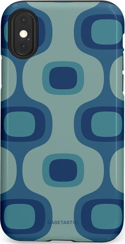 Casetastic Hoesje Geschikt voor Apple iPhone X/Xs - Stijlvolle Beschermende Duo-layer Case - Vintage Flow