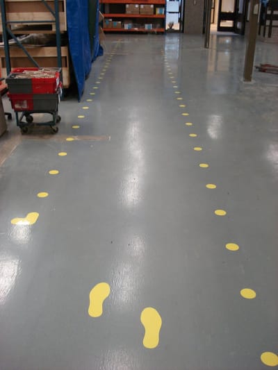 Stip 100 stuks Rood ø 60 mm - vloersticker met vlakke toplaag
