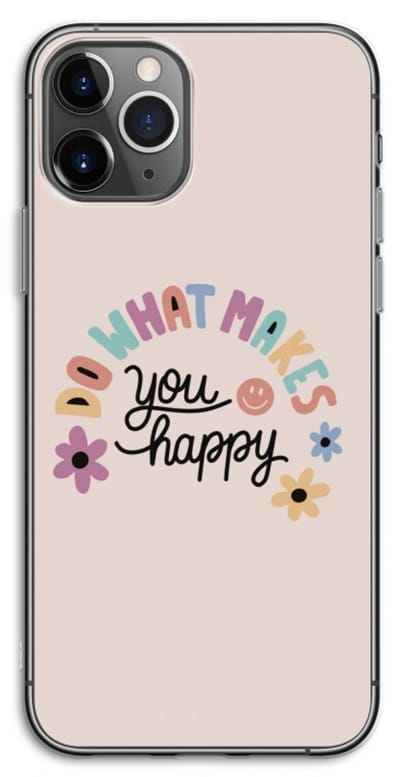 Case Company® - Hoesje geschikt voor iPhone 11 Pro hoesje - Happy days - Soft Cover Telefoonhoesje - Bescherming aan alle Kanten en Schermrand