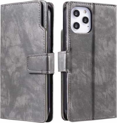 Hoesje geschikt voor Samsung Galaxy A34 5G - Bookcase - Pasjeshouder - Portemonnee - Luxe - Kunstleer - Grijs