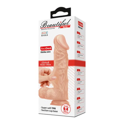 Pretty Love Buraq - Dildo - Realistische Vibrerende Dildo - Lengte 24 cm - Lichte Beige - Geeft Levensechte Ervaring