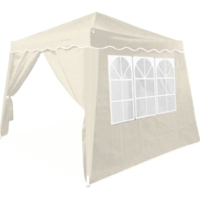 Casaria Partytent Capri - Uv 50+ 2 Zijwanden Rits Opvouwbaar 3x3m - Beige