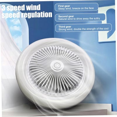 Plafondventilator met verlichting - 3 windsnelheden en 3 lichtkleuren - met afstandsbediening - stille en afneembare LED-plafondventilator - geschikt voor slaapkamer/woonkamer/kantoor.