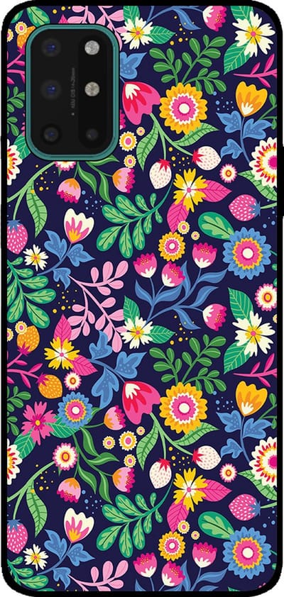Smartphonica Telefoonhoesje Geschikt voor OnePlus 8T met bloemen opdruk - TPU backcover case flower design geschikt voor OnePlus 8T