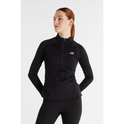 New Balance Athletics Heat Grid 1/2 Zip Top In Black Taglia: M | Maglie Sportivi Outlet | Donna | Nero