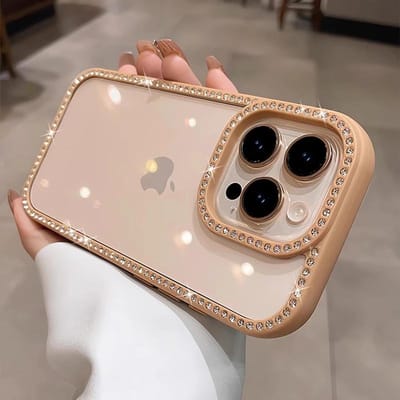 Luxe Bling Strass Diamant Transparante Hoesje Voor iPhone 16 Pro Max 15 14 13 Schokbestendige Bescherming Bumper Hard Acryl Cover For iPhone 13ProMax