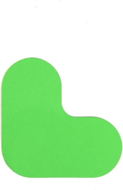 Hoekstuk - Groen 120 x 120 mm Anti-slip-vloersticker