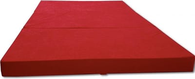 Logeermatras - camping matras - reismatras - opvouwbaar matras - 120 x 200 x 10 - rood