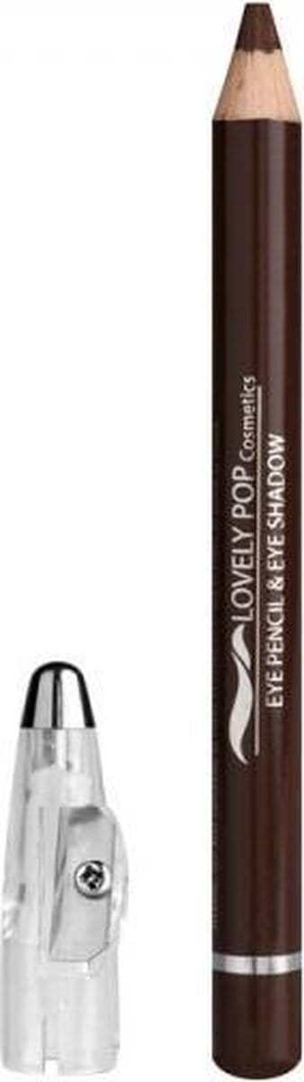 Lovely Pop Cosmetics - Jumbo 2 in 1 Oogschaduw en Oogpotlood met puntenslijper - Bruin - 1 potlood met slijper