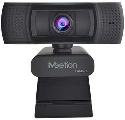 Meetion CAM601 - Webcam - Full HD 1080P - Verstelbare Focus - Met Ingebouwde Microfoon - Clip-on Design - Universele Bevestiging - Zwart