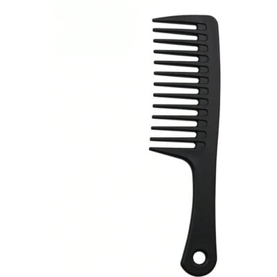 1 pièce Manche Épais Peigne Plat à Dents Larges, Peigne Couteau Large à Dents Espacées, Outil de Démêlage pour Cheveux Longs des Femmes, Peigne Spécial pour Coiffure Domestique noir