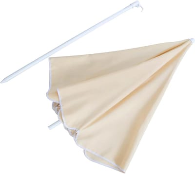 Parasol Set - Zonnescherm Kinderstoel - Bescherming tegen Zon - Weerbestendig Metaalframe - 84 x 89 x 50 cm - Beige/Grijs