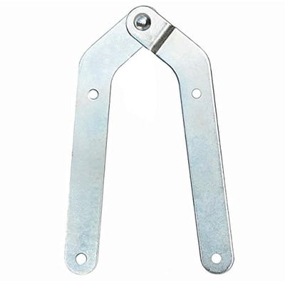 Ladderscharnier 66 mm voor Ladderband - Zilver Klem