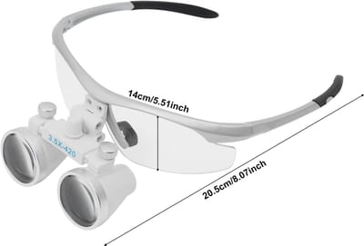Vergrootglas Bril - Loep met Licht - Gedetailleerd Werk - Geïntegreerde LED - 3.5x Vergroting - Zilver