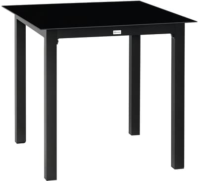 Outsunny Gartentisch Aluminium Schwarz