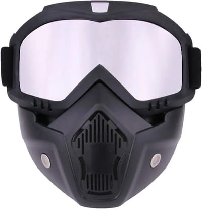 Actania Ski Masker - Ski Zonnebril - Dames - Heren - Wintersport - Winddicht - UV-Bescherming - Ski Gadgets - Zilver