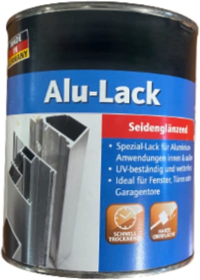 metaallak / aluminiumlak / aluminium verf - grijs / lichtgrijs - zijdeglans - 750ml - 5m2 rendement -  binnen en buiten - voor kozijnen, ramen en deuren - Uv-bestendig - dekkend