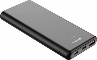 Swissten Powerbank Power Line - 10.000 mAh - USB & USB-C - Geschikt voor o.a. iPhone & Samsung - Zwart
