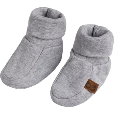 Baby's Only Slofjes Melange - Grijs - 3-6 mnd - 100% ecologisch katoen - GOTS