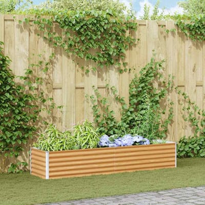 vidaXL - Verhoogde - plantenbak - Lichtbruin - 195 - x - 50 - x - 36 - cm