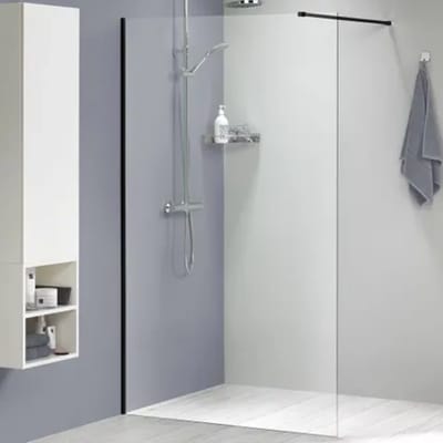 Sealskin Inloopdouche Mix&match 118x200cm - Mat Zwart Profiel - 8 Mm Helder Glas