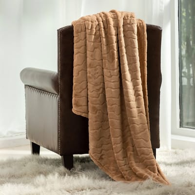 Zydante Pluche Plaid - Dekentje - Cozy Bliss Luxury Milky - Lichtbruin / 150x130 cm