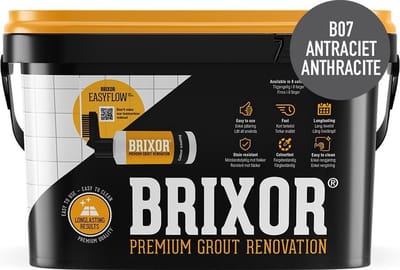 Brixor Voegrenovatie Premium Voegenverf - Geen Voegenstift Maar Brixor - Antraciet - Alles-in-1 Set - 8 kleuren verkrijgbaar