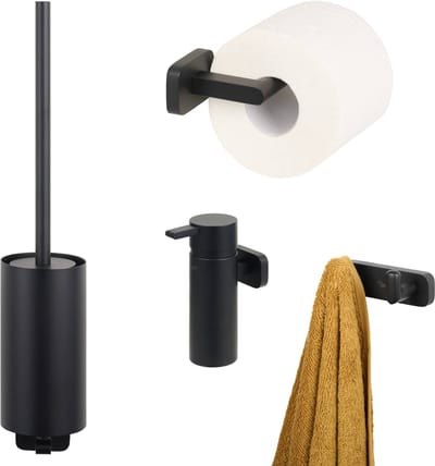 Ben Mykanto toiletset 4-delig mat zwart