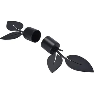 Decomode Gordijnknop Leaf Zwart - 2 Stuks