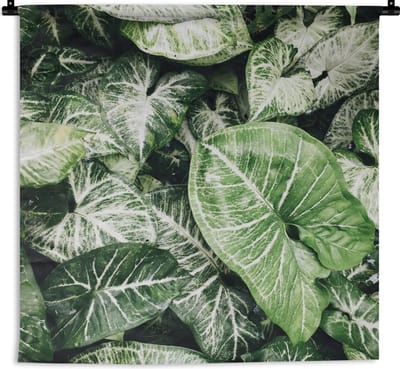 Wandkleed - Wanddoek - Bladeren - Planten - Natuur - 180x180 cm - Wandtapijt