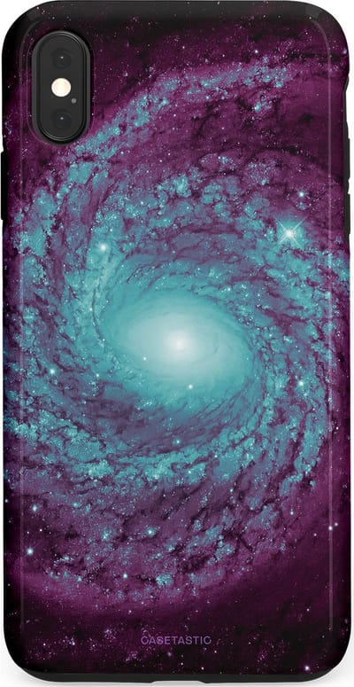 Casetastic Hoesje Geschikt voor Apple iPhone Xs Max - Stijlvolle Beschermende Duo-layer Case - Nebula zonnestelsel
