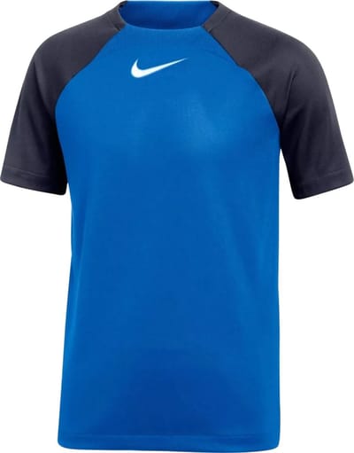 Nike DF Academy Pro SS Jr Top, voor een jongen, Blauw, T-shirt, maat: M