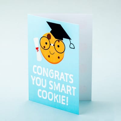 Ditverzinjeniet.nl Wenskaart Congrats You Smart Cookie! - Standaard Wenskaart (A6 Formaat)