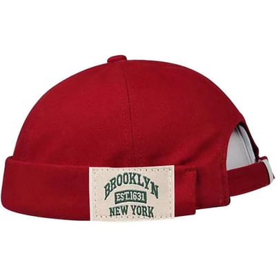 Brooklyn1631 Label Stof Randloos Skullies Pet Beanie Hoed Mannen Straat Draagbaar Docker Hoeden Meloenschil Pet Hip Hop Vintage Petten black