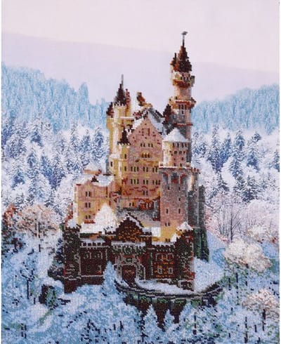 BORDUURPAKKET met parels - Fairytale Castle - Sprookjeskasteel - 0433 - VDV - borduren met kralen
