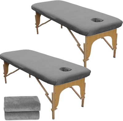 Set van 2 Beschermhoezen voor Massagetafels 80 x 190 cm, Waterdicht en Wasbaar, Ideaal voor Schoonheidssalons en Wellnesscentra