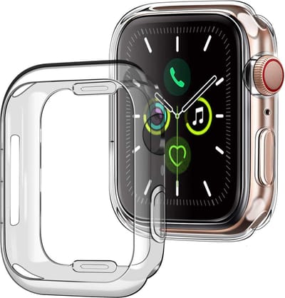 Siliconen Hoes Geschikt voor Apple Watch Series 1 38 mm Hoesje Cover Case - Hoesje Geschikt voor Apple Watch Series 1 38 mm Hoes Siliconen Case - Transparant