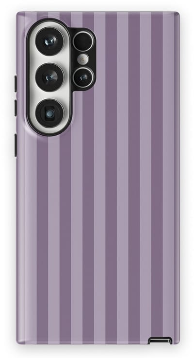 DripCase Gestreept Hoesje Samsung Galaxy S23 Ultra | Backcover met Mag | Stripes Motief | Trendy Case Samsung Galaxy S23 Ultra met Strepen Lavender Beam