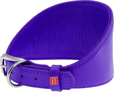 WAUDOG Glamour Halsband Windhond - Italiaans leder - Paars - S - Nekomtrek: 29 - 35 cm (GELIEVE ALVORENS BESTELLEN OPMETEN)