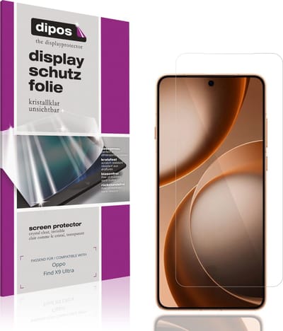 dipos – 4x Beschermfolie geschikt voor Oppo Find X9 Ultra | Krasbestendige & heldere Screenprotector Ultra-Thin