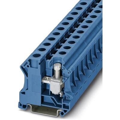 Phoenix Contact 3075728 Doorgangsserieklem 12.2 mm Schroeven, Steekklem Blauw 50 stuk(s)