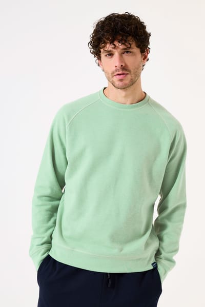 GARCIA Heren Effen Sweater Groen Lange mouw