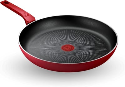 Koekenpan - Koekepan Bakpan - Dagelijks Koken - Thermo-signaal Technologie - 32 cm - Rood